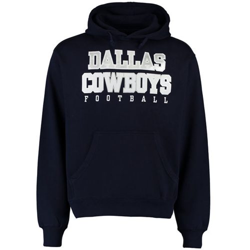 Dallas Cowboys Practice Pullover Hoodie Navy - Click Image to Close